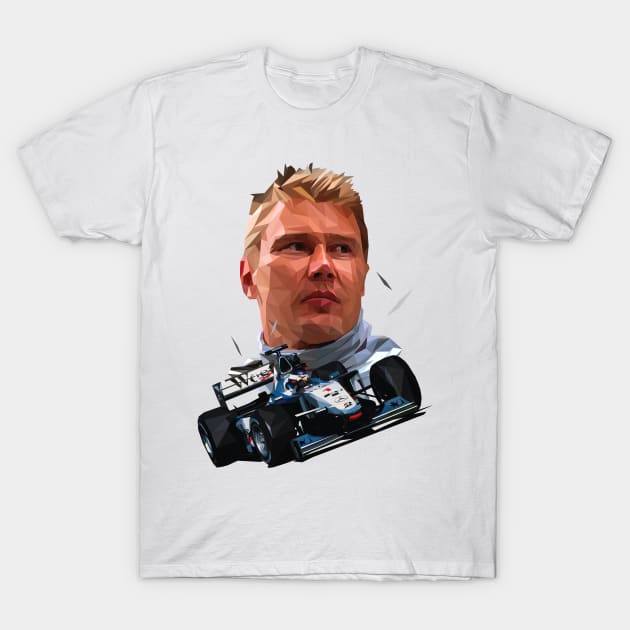 Mika Hakkinen Low Poly V2 T-Shirt by pxl_g